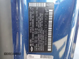2012 MINI Hardtop with VIN WMWSU3C53CT257126, listed as a Copart auction lot 52146465 with 146,485 mi miles and Salvage Title. Bid and sale history available at DreamBid. Image 12.
