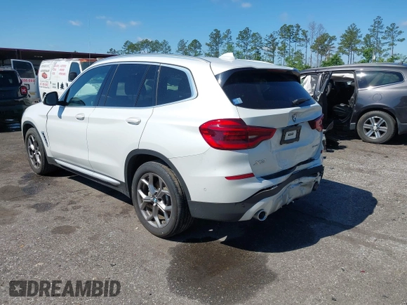 2020 BMW X3 sDrive30i with VIN 5UXTY3C01L9D37085, listed as a IAAI auction lot 42031517 with 54,114 mi miles and . Bid and sale history available at DreamBid. Image 3.