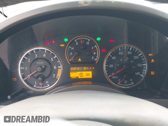 2012 Nissan Titan SL with VIN 1N6AA0EC7CN311109, listed as a IAAI auction lot 41420110 with 209,731 mi miles and . Bid and sale history available at DreamBid. Image 7.