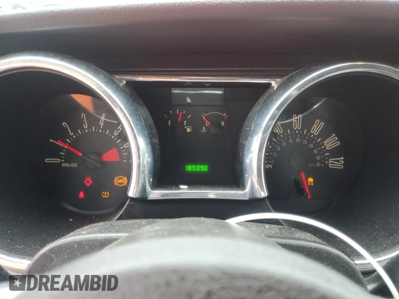 2007 Ford Mustang Deluxe with VIN 1ZVFT84N275353646, listed as a Copart auction lot 51713595 with 189,090 mi miles and Salvage Title. Bid and sale history available at carsss.com. Image 9.