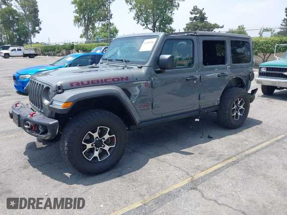 2020 Jeep Wrangler Unlimited Rubicon with VIN 1C4HJXFG3LW279636, listed as a IAAI auction lot 42430354 with 19,631 mi miles and . Bid and sale history available at DreamBid. Image 18.