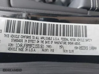 2015 Jeep Grand Cherokee Limited with VIN 1C4RJFBM9FC155161, listed as a IAAI auction lot 41590740 with 103,927 mi miles. Bid and sale history available at carsss.com. Image 9.