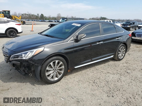 2016 Hyundai Sonata Sport with VIN 5NPE34AF8GH377664, listed as a Copart auction lot 49029885 with 155,465 mi miles and Salvage Title. Bid and sale history available at DreamBid. Image 1.
