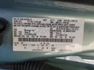 2012 Ford Focus SE with VIN 1FAHP3F29CL151372, listed as a Copart auction lot 46875825 with 183,108 mi miles and Salvage Title. Bid and sale history available at DreamBid. Image 13.