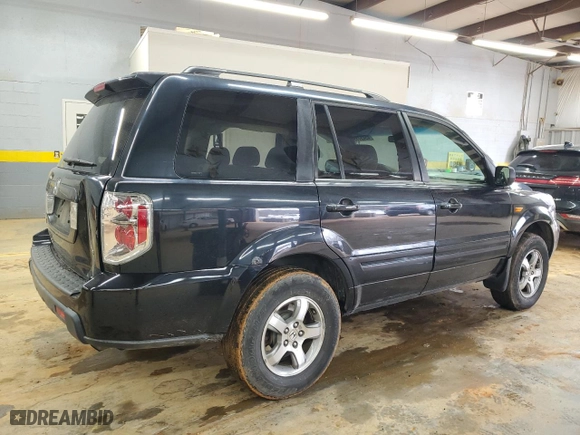 2006 Honda Pilot EX with VIN 2HKYF18496H501527, listed as a Copart auction lot 45457895 with 196,678 mi miles and Salvage Title. Bid and sale history available at carsss.com. Image 3.