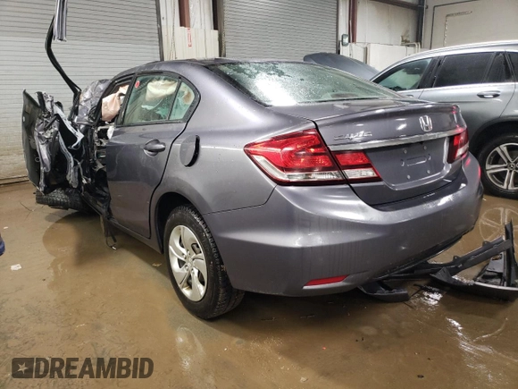 2015 Honda Civic Sedan LX with VIN 19XFB2F5XFE046079, listed as a Copart auction lot 89402115 with Not Provided miles and Non Repairable. Bid and sale history available at carsss.com. Image 2.