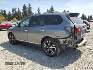 2020 Nissan Pathfinder Platinum with VIN 5N1DR2DM9LC588012, listed as a Copart auction lot 55823095 with 75,052 mi miles and Salvage title. Bid and sale history available at DreamBid. Image 2.