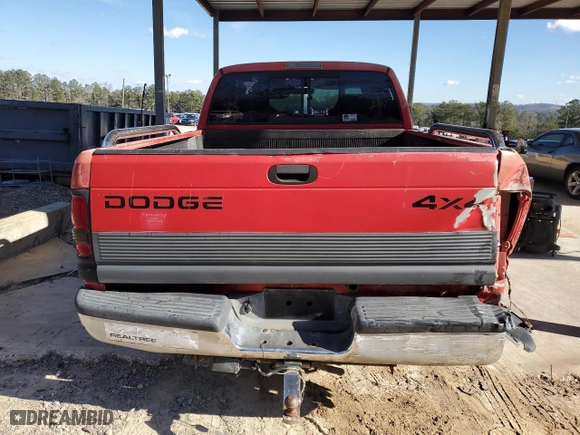 2000 Dodge Ram 1500 with VIN 3B7HF13Z8YG161348, listed as a Copart auction lot 41558035 with 0 mi miles and Salvage Title. Bid and sale history available at carsss.com. Image 6.