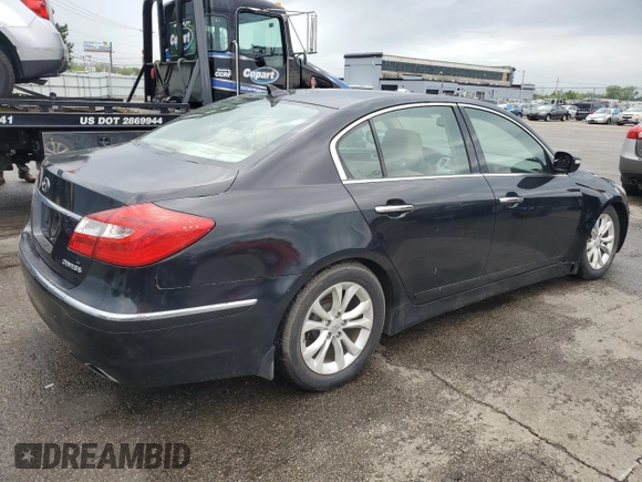 2013 Hyundai Genesis 3.8L with VIN KMHGC4DDXDU216586, listed as a Copart auction lot 55632675 with 166,975 mi miles and Clean Title. Bid and sale history available at carsss.com. Image 3.