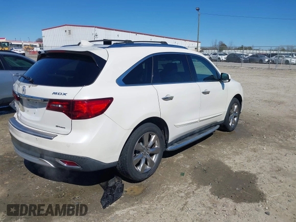 2014 Acura MDX Advance with VIN 5FRYD4H84EB001636, listed as a IAAI auction lot 41644117 with 124,460 mi miles and . Bid and sale history available at carsss.com. Image 4.