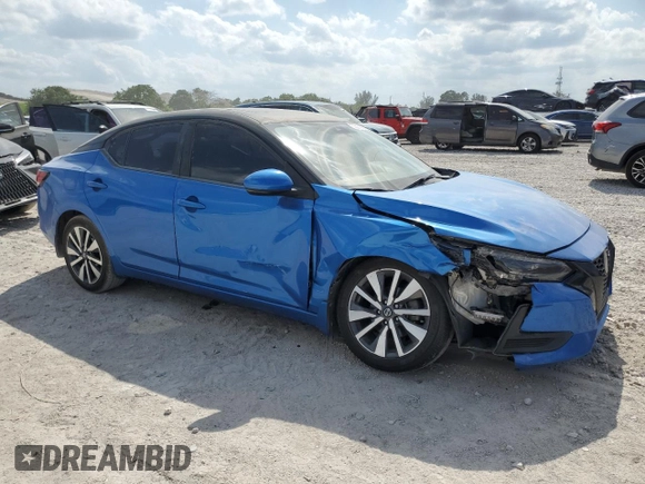 2020 Nissan Sentra SV with VIN 3N1AB8CV6LY208675, listed as a Copart auction lot 53097855 with 90,725 mi miles and Non Repairable. Bid and sale history available at carsss.com. Image 4.