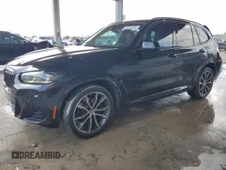 2022 BMW X3 sDrive30i with VIN 5UX43DP09N9L19260, listed as a Copart auction lot 52970235 with 31,626 mi miles and Salvage Title. Bid and sale history available at carsss.com. Image 1.