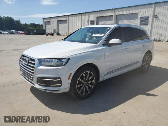 2017 Audi Q7 Premium Plus with VIN WA1LAAF72HD031527, listed as a Copart auction lot 58377985 with 105,541 mi miles and Salvage title. Bid and sale history available at DreamBid. Image 1.