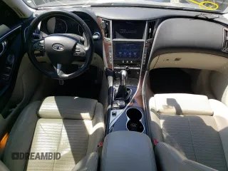 2016 Infiniti Q50 Red Sport 400 with VIN JN1FV7AR3GM451365, listed as a Copart auction lot 62960125 with 87,833 mi miles and Salvage title. Bid and sale history available at DreamBid. Image 8.