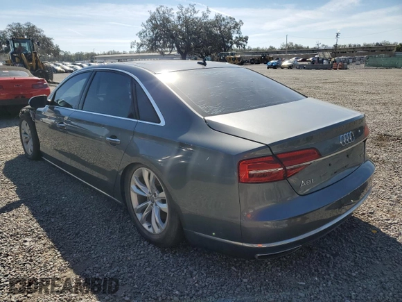 2015 Audi A8 3.0T z VIN WAU3GAFD8FN040523, wystawiony jako Copart lot #46317255 z przebiegiem Nie podano mil oraz Czysty tytuł • Clean title. Historia ofert i sprzedaży dostępna na DreamBid. Obrazek 2.