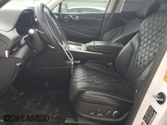 2022 Genesis GV80 Advanced Plus with VIN KMUHCESC4NU101411, listed as a Copart auction lot 77366134 with 37,023 mi miles and Salvage title. Bid and sale history available at DreamBid. Image 7.