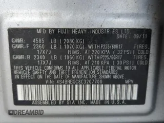2012 Subaru Outback Prem with VIN 4S4BRBGC8C3207700, listed as a Copart auction lot 65340265 with 127,170 mi miles and Salvage title. Bid and sale history available at DreamBid. Image 13.