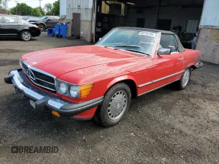 1987 Mercedes-Benz 560 Series 560SL with VIN WDBBA48D2HA055672, listed as a Copart auction lot 59116704 with 40,590 mi miles and Non Repairable. Bid and sale history available at carsss.com. Image 1.