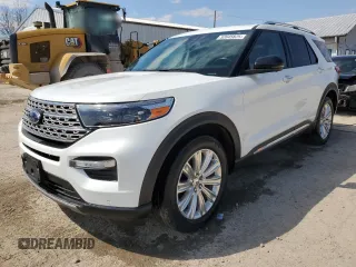 2020 Ford Explorer Limited with VIN 1FMSK8FH5LGC58505, listed as a Copart auction lot 52645825 with 51,222 mi miles and Salvage Title. Bid and sale history available at carsss.com. Image 1.