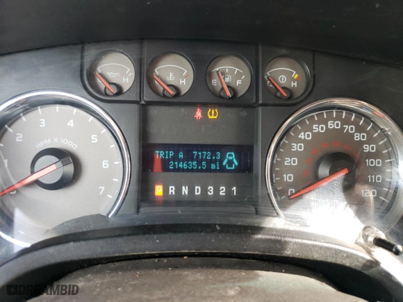2010 Ford F-150 XL with VIN 1FTFW1EVXAFB77334, listed as a Copart auction lot 51265565 with 214,635 mi miles and Clean Title. Bid and sale history available at carsss.com. Image 9.