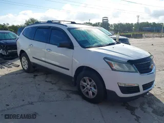 2016 Chevrolet Traverse LS with VIN 1GNKRFED1GJ140888, listed as a IAAI auction lot 41839911 with 135,709 mi miles. Bid and sale history available at carsss.com. Image 1.