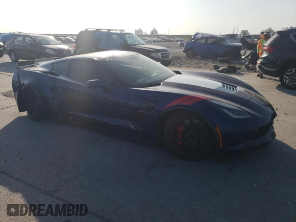 2017 Chevrolet Corvette with VIN 1G1Y12D75H5100590, listed as a Copart auction lot 52602565 with 36,884 mi miles and Salvage title. Bid and sale history available at DreamBid. Image 4.