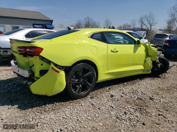 2021 Chevrolet Camaro 2LT with VIN 1G1FD1RS4M0111707, listed as a Copart auction lot 48641644 with 27,565 mi miles and Non Repairable. Bid and sale history available at carsss.com. Image 3.