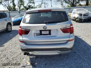 2017 BMW X3 sDrive28i with VIN 5UXWZ7C50H0U46840, listed as a Copart auction lot 52773005 with 268,839 mi miles and Clean Title. Bid and sale history available at carsss.com. Image 6.