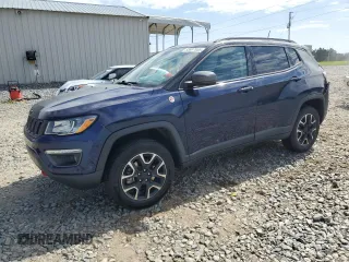 2021 Jeep Compass Trailhawk with VIN 3C4NJDDB1MT598484, listed as a Copart auction lot 55997655 with 25,257 mi miles and Salvage title. Bid and sale history available at DreamBid. Image 1.