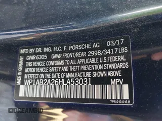 2017 Porsche Cayenne S z VIN WP1AB2A26HLA53031, wystawiony jako IAAI lot #41200509 z przebiegiem 92 305 mil mil oraz . Historia ofert i sprzedaży dostępna na DreamBid. Obrazek 9.