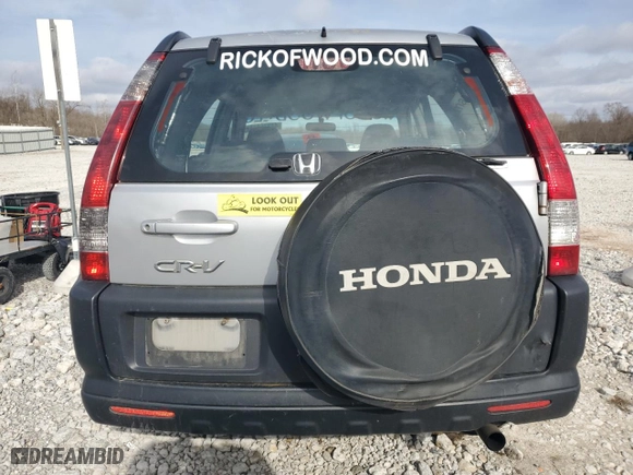 2005 Honda CR-V LX with VIN JHLRD68585C018091, listed as a Copart auction lot 44276815 with 206,143 mi miles and Clean Title. Bid and sale history available at carsss.com. Image 6.