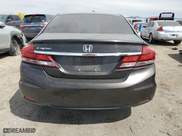 2013 Honda Civic Sdn EX with VIN 19XFB2F89DE232848, listed as a Copart auction lot 50598315 with 182,623 mi miles and Clean Title. Bid and sale history available at carsss.com. Image 6.