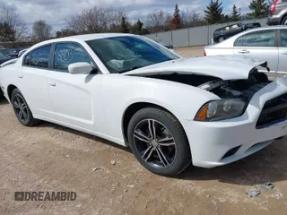 2014 Dodge Charger SXT with VIN 2C3CDXJG9EH255078, listed as a IAAI auction lot 41880363 with 124,864 mi miles. Bid and sale history available at carsss.com. Image 1.