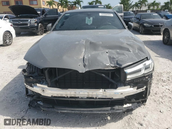 2021 BMW 5 Series 530i with VIN WBA53BH01MCF81039, listed as a Copart auction lot 59368965 with 49,760 mi miles and Salvage title. Bid and sale history available at DreamBid. Image 5.