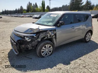 2023 Kia Soul LX with VIN KNDJ23AU6P7844417, listed as a Copart auction lot 55139825 with 27,648 mi miles and Salvage Title. Bid and sale history available at carsss.com. Image 1.