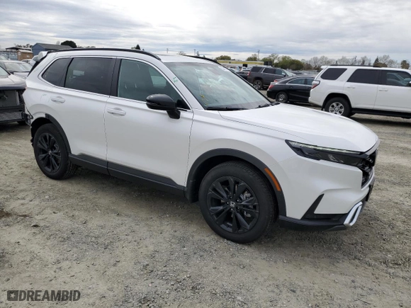 2025 Honda CR-V Hybrid Sport Touring with VIN 2HKRS6H92SH809335, listed as a Copart auction lot 50340135 with 2,879 mi miles and Salvage Title. Bid and sale history available at carsss.com. Image 4.
