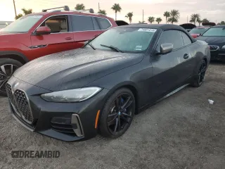 2024 BMW 4 Series M440i with VIN WBA53AT05RCP27562, listed as a Copart auction lot 74601414 with Not Provided miles and Salvage Title. Bid and sale history available at carsss.com. Image 1.