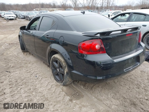 2014 Dodge Avenger SE with VIN 1C3CDZAB1EN189214, listed as a IAAI auction lot 41455776 with 1 mi miles. Bid and sale history available at carsss.com. Image 3.