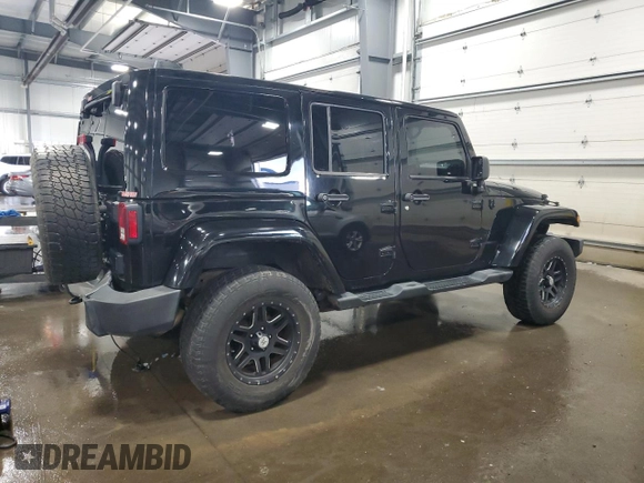 2012 Jeep Wrangler Unlimited Sahara with VIN 1C4BJWEG8CL235893, listed as a Copart auction lot 58195585 with 142,179 mi miles and Salvage title. Bid and sale history available at DreamBid. Image 3.