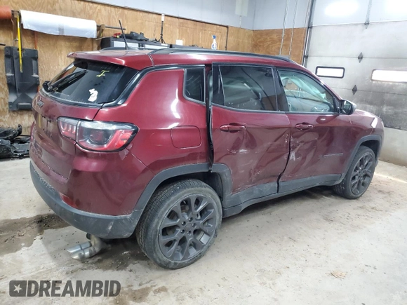 2021 Jeep Compass 80th Anniversary with VIN 3C4NJDEB2MT517099, listed as a Copart auction lot 59578605 with 67,595 mi miles and Non repairable. Bid and sale history available at DreamBid. Image 3.