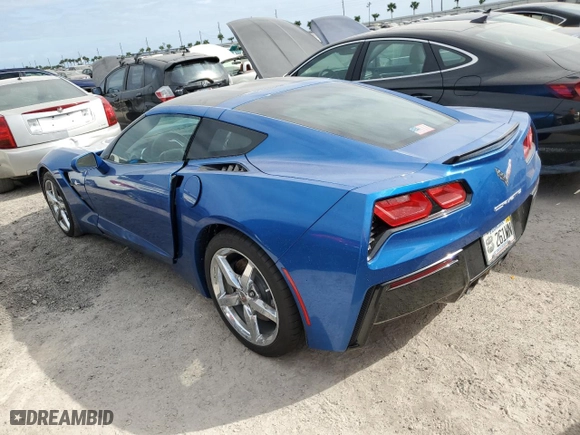 2014 Chevrolet Corvette Stingray 3LT with VIN 1G1YF2D79E5113792, listed as a Copart auction lot 74849564 with 0 mi miles and Non Repairable. Bid and sale history available at carsss.com. Image 2.