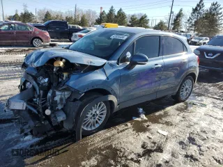 2017 FIAT 500X Lounge with VIN ZFBCFXDB4HP569178, listed as a Copart auction lot 42834485 with 120,728 mi miles and Salvage title. Bid and sale history available at DreamBid. Image 1.