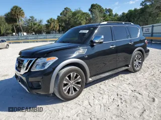2018 Nissan Armada SL with VIN JN8AY2ND5JX001341, listed as a Copart auction lot 52087444 with 106,141 mi miles and Non Repairable. Bid and sale history available at carsss.com. Image 1.