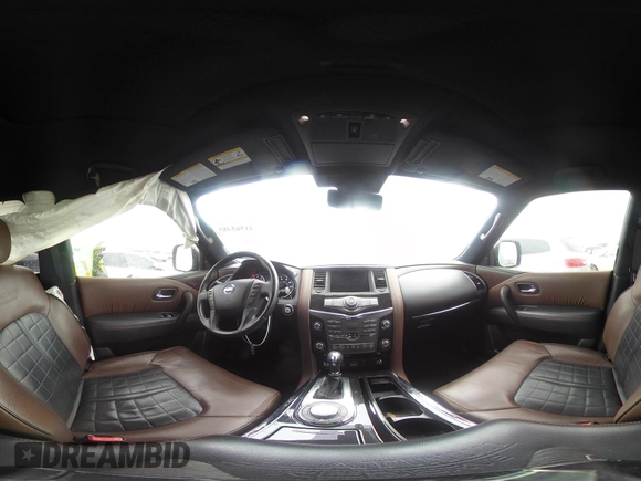 2019 Nissan Armada Platinum with VIN JN8AY2NEXK9756080, listed as a IAAI auction lot 41565485 with 58,521 mi miles. Bid and sale history available at carsss.com. Image 19.