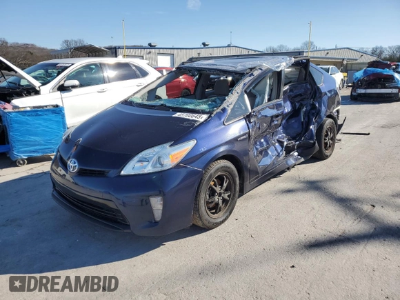 2014 Toyota Prius Four with VIN JTDKN3DU0E0389612, listed as a Copart auction lot 45700645 with Not Provided miles and Salvage Title. Bid and sale history available at carsss.com. Image 1.