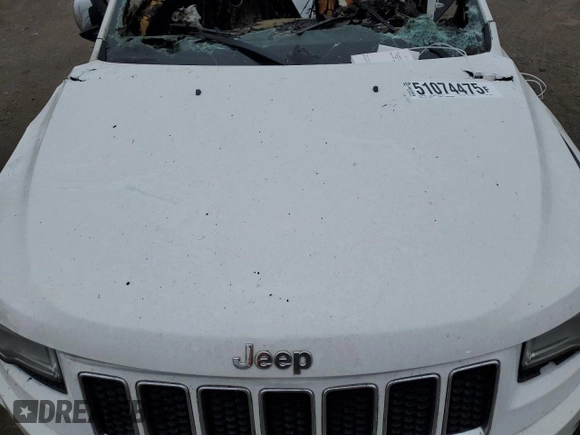 2015 Jeep Grand Cherokee Overland with VIN 1C4RJFCG8FC174325, listed as a Copart auction lot 51074475 with Not Provided miles and Salvage Title. Bid and sale history available at carsss.com. Image 13.