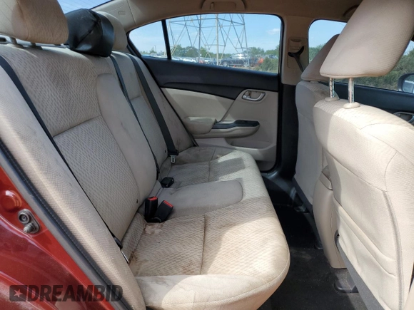 2014 Honda Civic LX with VIN 2HGFB2F57EH519196, listed as a Copart auction lot 53933895 with 297,351 mi miles and Salvage Title. Bid and sale history available at DreamBid. Image 10.