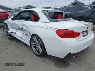 2018 BMW 4 Series 430i with VIN WBA4Z1C53JEC72907, listed as a IAAI auction lot 41436608 with 43,121 mi miles and . Bid and sale history available at carsss.com. Image 3.