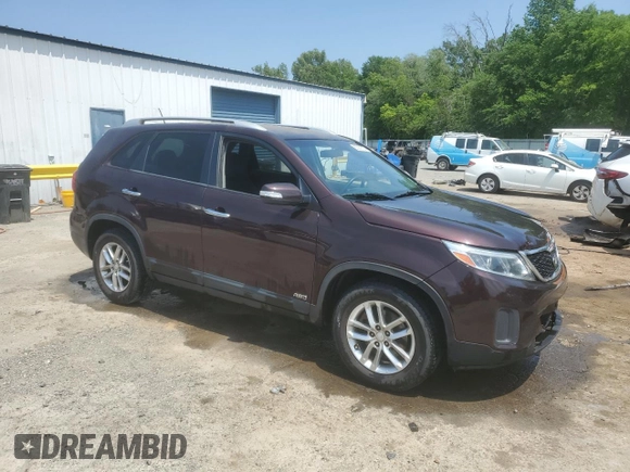2015 Kia Sorento LX with VIN 5XYKTDA72FG650390, listed as a Copart auction lot 53330725 with 124,943 mi miles and Salvage Title. Bid and sale history available at carsss.com. Image 4.