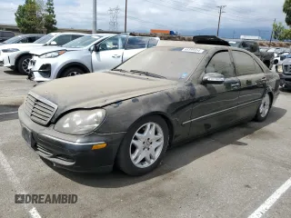 2003 Mercedes-Benz S-Class 4.3L with VIN WDBNG70J63A345310, listed as a Copart auction lot 68399354 with 154,520 mi miles and Clean Title. Bid and sale history available at carsss.com. Image 1.